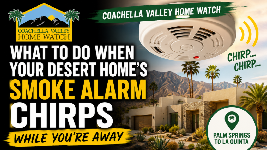 Smoke alarm inside a vacant Coachella Valley second home