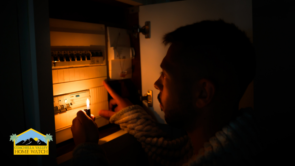 Security camera offline during a desert home power outage