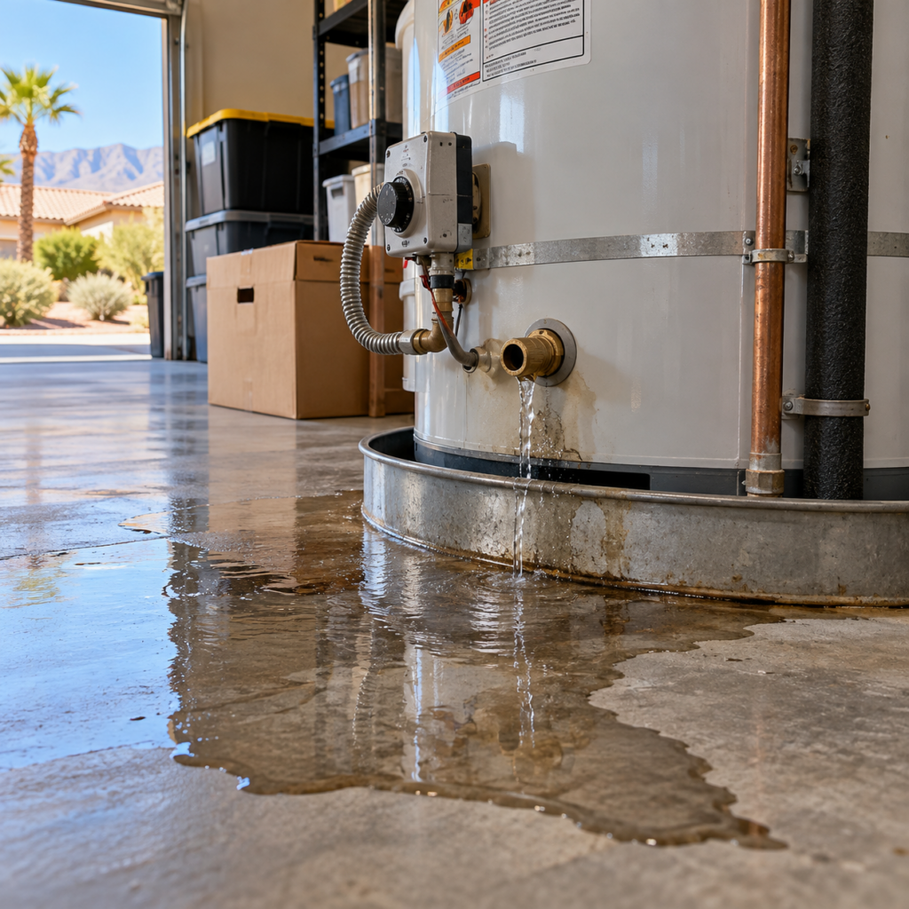 water heater leaking while away